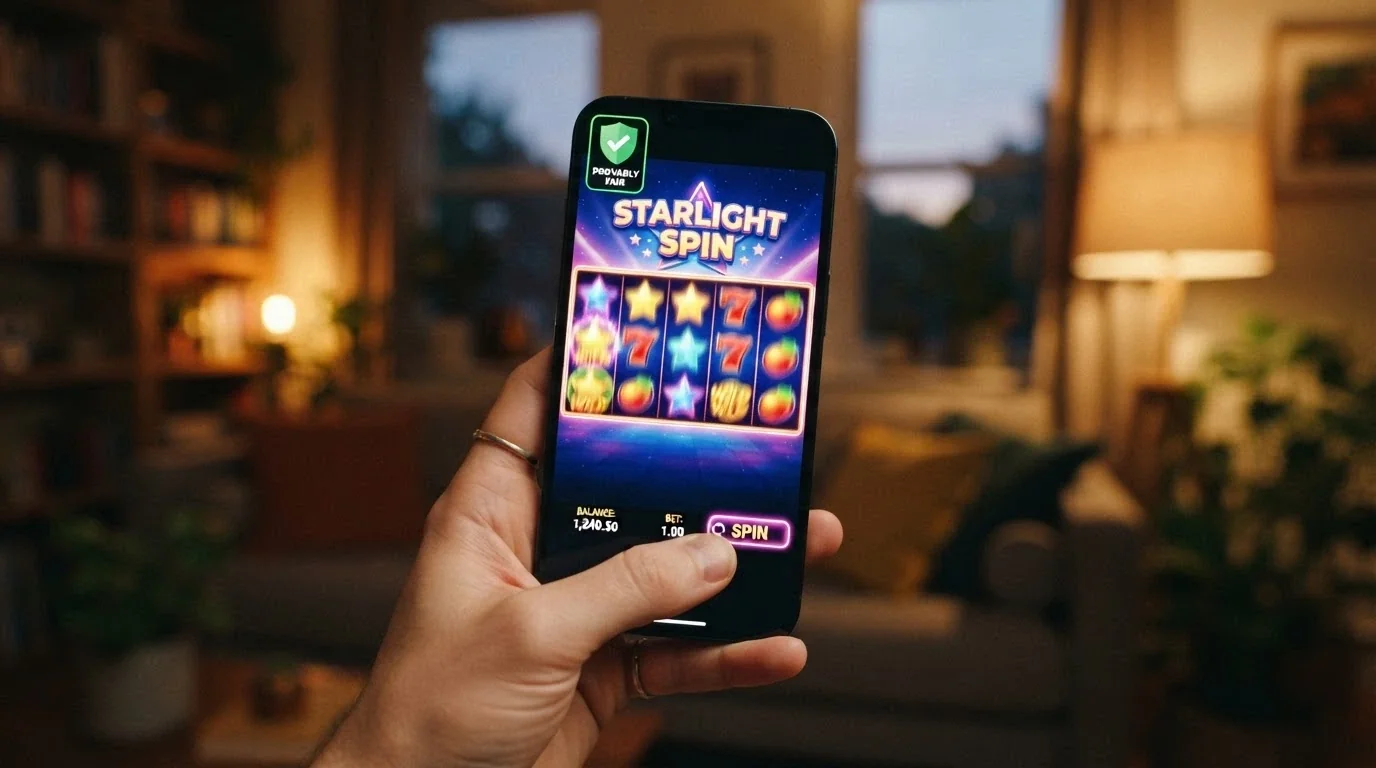 rozhraní online automatu s indikátorem provably fair ověření