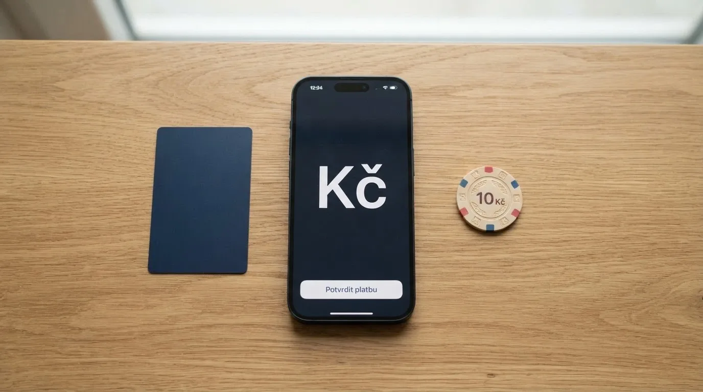 Mobil s otevřenou peněženkou Google Pay a logy platebních metod Skrill a banky