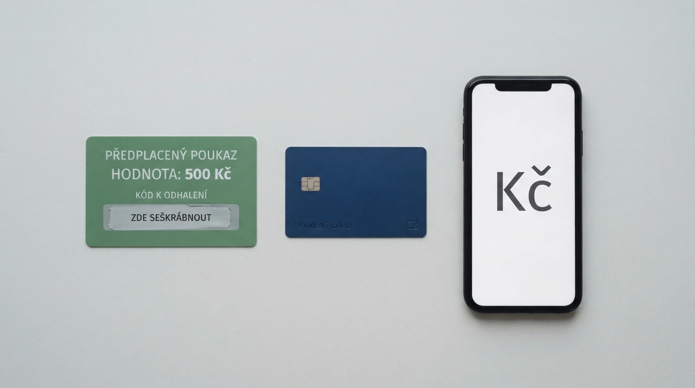 Karta Aircash vedle Paysafecard poukazu a bankovní karty — tři způsoby, jak český hráč dostane peníze do casina