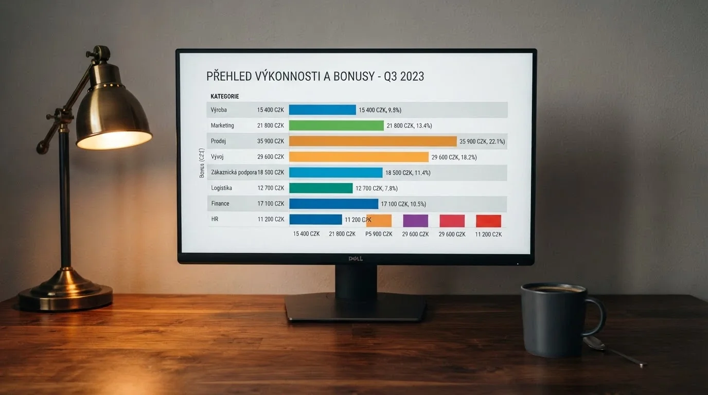 Srovnávací tabulka na monitoru — sloupce s logy operátorů a čísly
