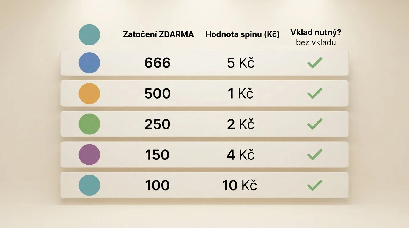 Porovnávací tabulka operátorů s důrazem na sloupec počtu otoček a podmínku vklad ano/ne