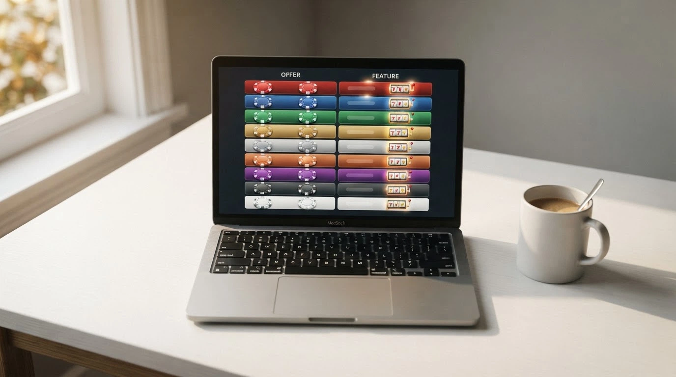 Srovnávací tabulka deseti českých online casin podle nabídky registračního bonusu