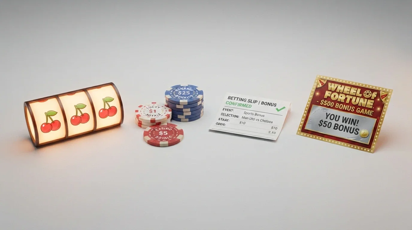 Přehledná infografika znázorňující různé typy promo kódů — free spiny, bonusové peníze, freebet, losy