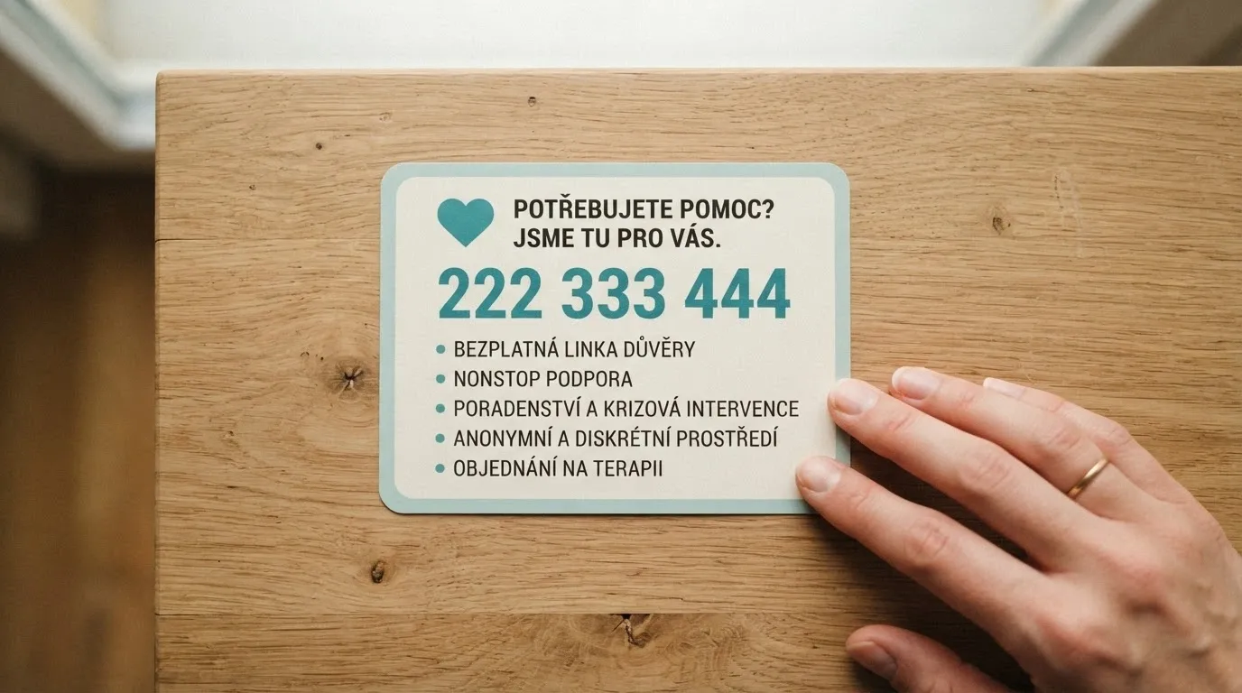 Informační materiál s kontakty na Linku pomoci 800 35 00 00 a logem projektu Zodpovědné hraní